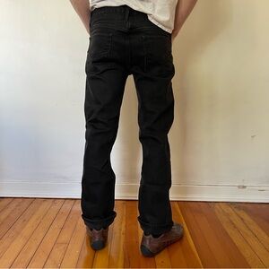 Guess Men's Slim Straight Selvedge Black Jeans